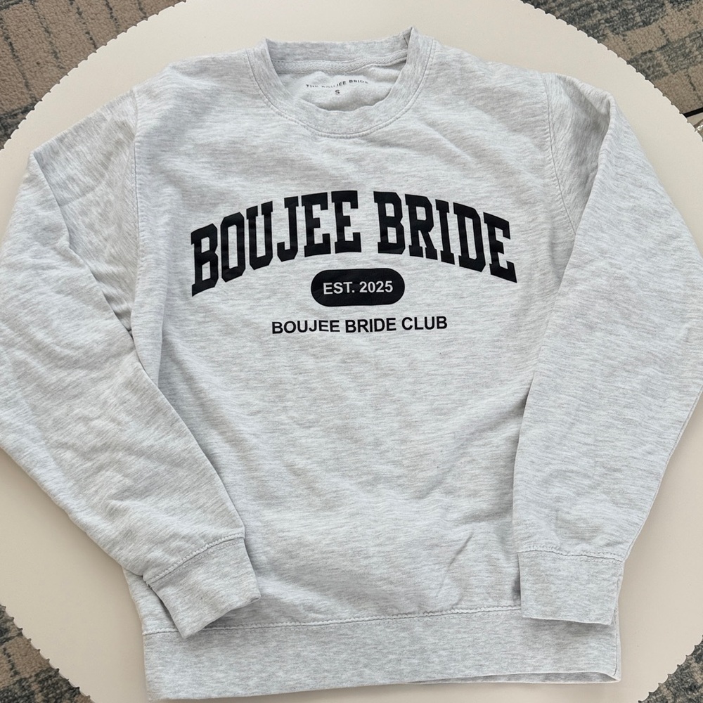 Boujee Bride Gray Crewneck Sweatshirt